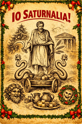 Banner Familienführung "Io Saturnalia"