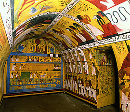 Banner Sonderausstellung "Im Auftrag des Pharao. Sennedjem, Kunsthandwerker am Nil" 