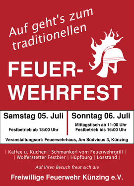 Banner traditionelles Feuerwehrfest