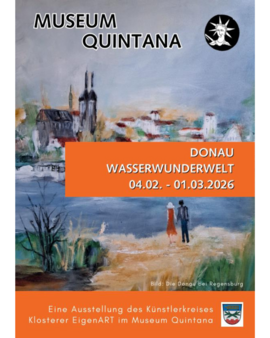 Banner Kunstausstellung "Donau-Wasserwunderwelt"