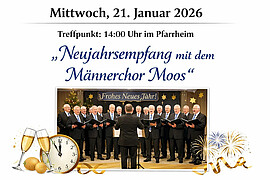 Banner Neujahrsempfang mit dem Männerchor Moos
