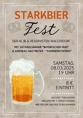 Banner Starkbierfest in Wallerdorf am 08.03.2025